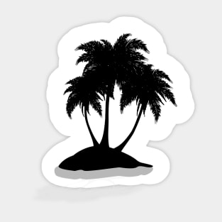 Minimal Black Palm Tree Sticker